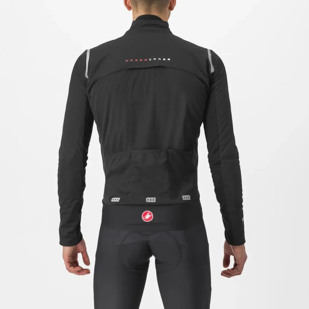 Castelli Alpha Doppio ROS Jacket Light Black Silver Relfex Dark - DESTOCK 