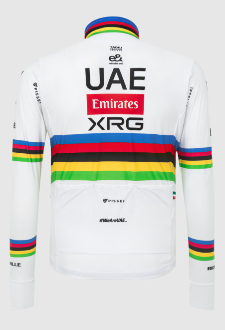 Pissei Maillot UAE Team Emirates 2025 World Champion's Tadej Pogačar.