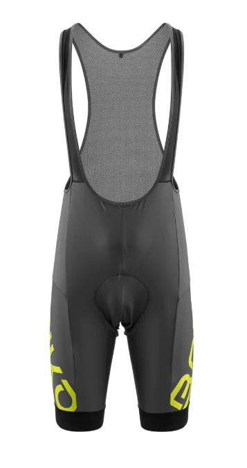 Briko Classic bib 2.0 Grey metal / Lime Fluo