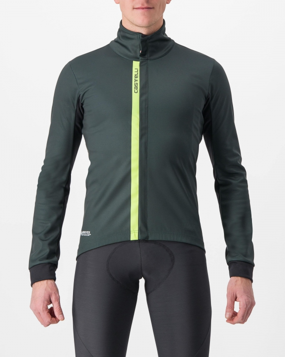 Castelli Entrata Jacket - Rover Green Yellow Fluo - DESTOCK
