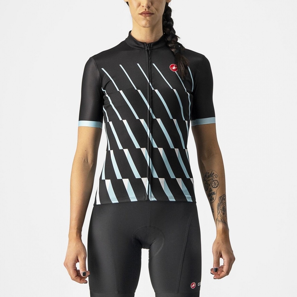 Castelli Pendio Jersey Woman Light Black/Light White