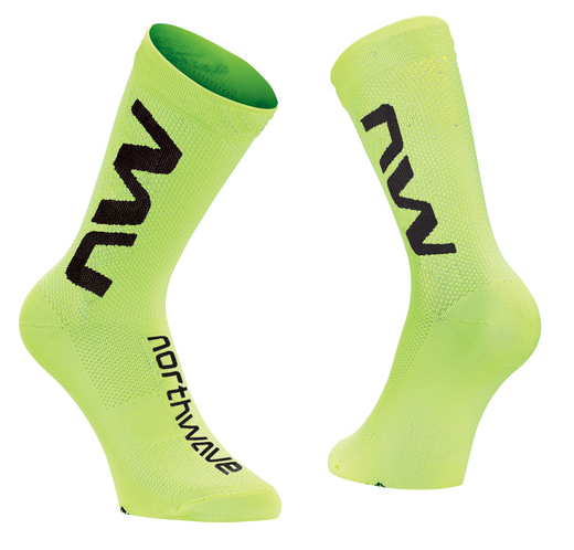 Northwave Extreme Air Socks Black/Lime Fluo