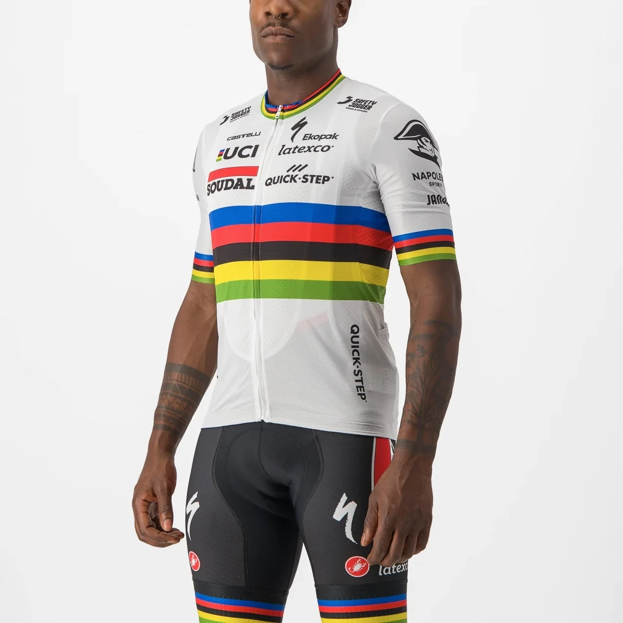 Maillot Castelli Competizione Champion du monde Remco Evenepoel 2023 Soudal Quick step
