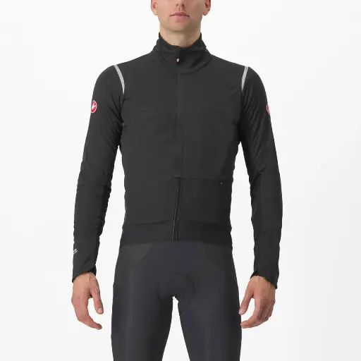Castelli Alpha Doppio ROS Jacket Light Black Silver Relfex Dark - DESTOCK 