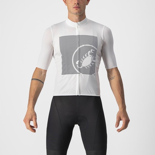 Castelli Bagarre jersey Ivory / Salive blue men