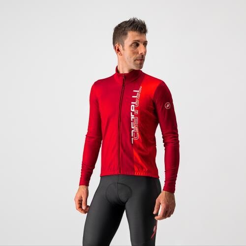 Castelli Maillot manche longue Traguardo Fz - Bordeau/Rouge