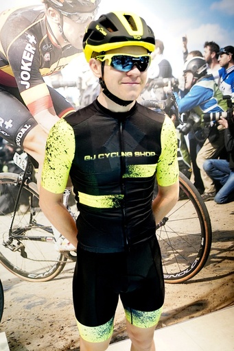 Maillot Coolmax Lycra GJ Cycling Shop Black/Fluo