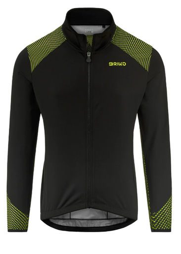 Briko Wintertide Jersey Black alicious / Lime Fluo