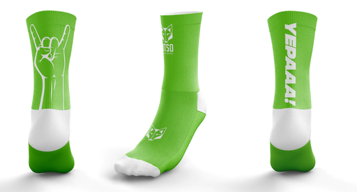 Otso cycling socks Green Fluo YEPAAA!